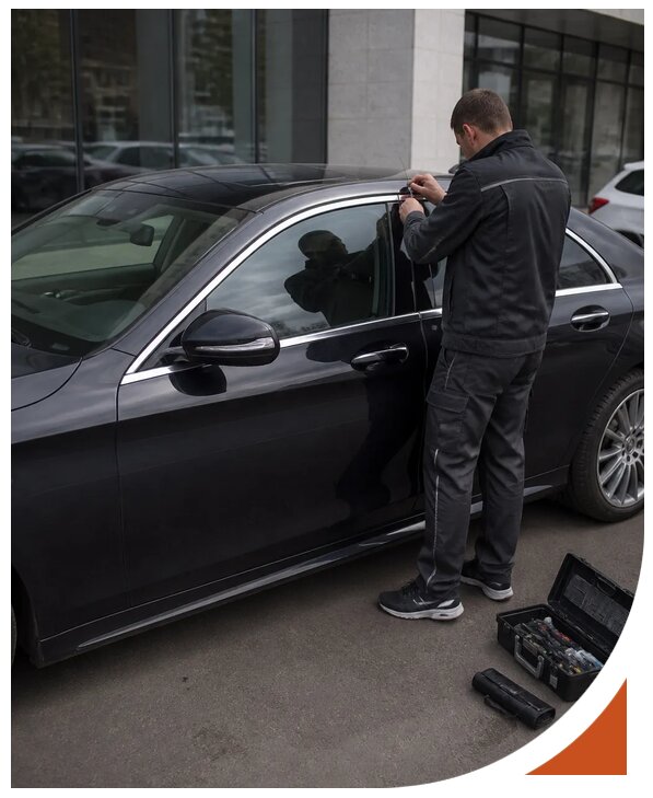 Вскрытие автомобиля Мерседес без повреждений в Ухте